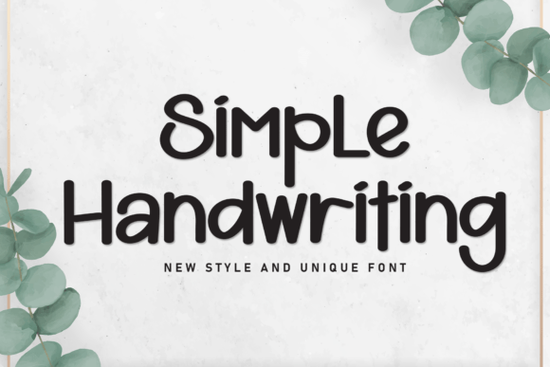 Simple Handwriting Font